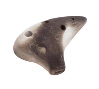 6 Holes Soprano Tone C Ocarina Clay Smoked Surface Flute Instrument With Hang Rope For Beginners