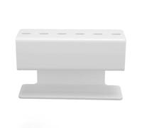 6 Holes Tweezer Holder Stand Large Capacity Eyelash Extension Tools Storage Rack Durable Plastic Organizer for Beauty Salon Nail Salon (White)