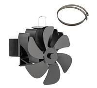 6 Home Stove Fan Heat Powered Fan Heat Distribution Wood Stove With Thermometer For Large House