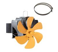 6 Home Stove Fan Heat Powered Fan Heat Distribution Wood Stove With Thermometer For Large House