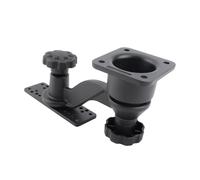 6" Horizontal Base Bent Swing Arm Mount for Fish Finders, Versatile Design for Sonar GPS Modules, High Durability Marine Electronic Mount, Great for Boating Enthusiasts