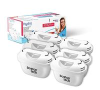 6 Hydro Pure+ Cartridges, water filters for filter jug compatible with Brita Maxtra and Maxtra+,INCLUDES ADAPTER, Prolonged Effect (12 Months, 60 days Each Filter) For Lime, Chlorine and Microplastics