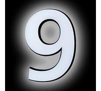 6" Illuminated House Number Sign, Outdoor Lighted Address Plaque With Cool White LED, Waterproof House Number Light For Outside Home,Yard,Street,House,1