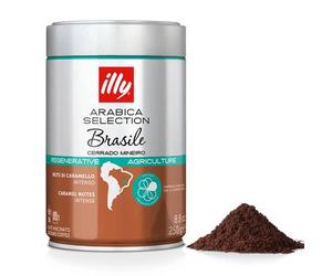 6 Illy Ground Coffee Jars 250 Grams Arabica Selection Brazil Cerrado Mineiro