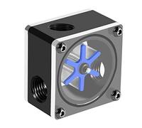6 Impeller Flow Meter, G1/4 Thread Computer 6 Impeller 3 Ways Flow Meter Indicator for PC Water Cooling System