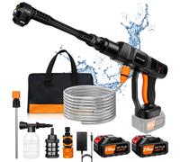 6 IN 1 21V Cordless Car High Pressure Washer Jet Water Wash Cleaner Gun Battery