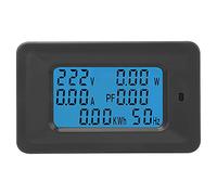 6 in 1 AC Meter, Digital Voltage Tester, Current 20A Power Factor KWH Frequency Monitor, Backlight Display with Overload Alarm for Home and Industrial Use