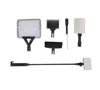 6 in 1 Aquarium Cleaning Tools, Fish Tank Brush Set with Scraper, Sand Shovel, Fish Net, Cleaning Sponges - Durable ABS Material, Easy Snap Closure, Convenient Aquarium
