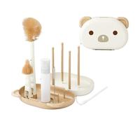 6 in 1 Baby Bottle Cleaner Milk Cleaning Brush Straw & Nipple Brush Set Feeding Cleaner with Storage Box Multipurpose Scrubber