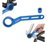 6-in-1 Bike Bottom Bracket Tool, 23.2cm Extended Aluminum Alloy BB Wrench for 12/16-Notch 39/41/44/46/49mm External Cups, Bicycle Bottom Bracket Removal Tool for Shimano, SRAM, FSA, Campagnolo