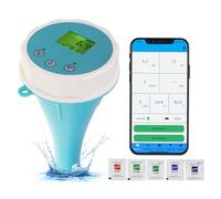6-in-1 Bluetooth Swimming Pool Water Tester EC/Salinity/pH/ORP/Temperature/Chlorine Meter Wireless Floating Smart Pool Monitor Water Tester for Pools & Swim Spas