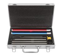 6 in 1 Carbide Woodturning Tools Lathe Turning Tools Wood Turning Lathe Tools Resistant Lathe Turning Tool Set Suitable for Wood Turning (Red Blue)