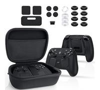 6-in-1 Carrying Case Kit for Steam Controller (2026), with 1 Silicone Protective Cover, 7 Protective Stickers, 1 Charging Port Dust Plug, 8 Thumb Grip Caps, and 4 Rocker Guard Rings.