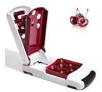 6-in-1 Cherry Stoner Pitter Tool, Quick Release Multi Cherries Pitter with Ergonomic Push Design - Easy to Use for Making Cherry Jam Dishes
