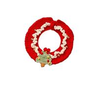 6-in-1 Christmas Pet Collar With Interchangeable Bells & Bow Ties, Adjustable Knitted Neckware For Cats Small Dogs, Festive Holiday Costume Accessory For Xmas Photo Party(Lucky Christmas Tree,S)