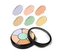 6-in-1 Contour Concealer Palette, Creamy Full Coverage Formula Covers Dark Circles, Blemishes, and Redness. Waterproof, Long-Lasting, Moisturizing Texture. Ideal for Multi-Use Daily Face Makeup