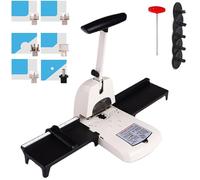 6 in 1 Corner Rounder Punch & Corner Cutter, Multi-Angle Cutter with Round/Semi-Circle/Punch/Straight Cuts, Positioning Plate & 6 Blades Heads, Max 10cm Thickness, for Business Cards Photo