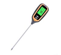 6-in-1 Digital Soil Tester with LCD Display for PH Value, Humidity, Temperature, Light & Air, 19 cm Aluminium Alloy Probe, Portable Soil Analyzer for Horticulture, Indoor, Outdoor, Black