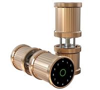 6 in 1 Electronic Deadbolt with Fingerprint, App Management, Code, Backup Keys, Bluetooth, Built-in 1000mAh Battery, LCD Screen