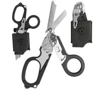 6 in 1 Emergency Response Shears Emergency Scissors Tool Stainless Steel Foldable Scissors Pliers with Strap Cutter and Glass Default (Black)