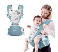 6-in-1 Ergonomic Baby Carrier Backpack with Hip Seat Adjustable Strap Pocket and Drool Bibs