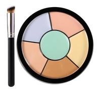 6-in-1 Face Palette - Full Coverage,Colour Correcting, Creamy Blendable Colour Correcting Makeup For Blemish & Dark Circle, With Concealer Brush