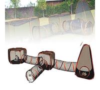 6-in-1 Foldable Pet Play Tunnel House for Cats, Dogs, Rabbits and Small Animals, Pop-Up Enclosure for Indoor and Outdoor Fun