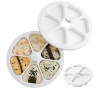 6-in-1 Food-Grade Onigiri Mold Set, Non-Stick Triangle Rice Ball Maker for Sushi Making & Storage