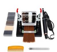 6 in 1 Hair Extension Machine Kit with Keratin Glue & Heating Straightener | 6 Boxes Mini Sticks in 5 Colors, Heats 260°C Bonding Plate, for I-tip/K-tip Bonding & DIY Salon Use, Hair Extension Making