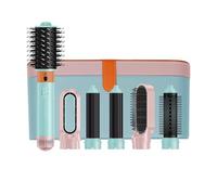 6-in-1 High-Speed Hot Air Styling Brush, Multifunctional 2-in-1 Curling Iron & Hair Dryer Automatic Curler, Portable Blow-Dry Styling Brush for Home and Travel(Macaron-Regular+Gift Box)