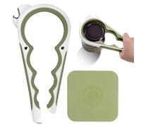 6-in-1 Jar Opener and Bottle Opener with Silicone Jar Gripper to Remove Stubborn Lids, Pull Tabs and Bottles-Designed for Weak Hands,Seniors, Arthritis - Ideal for Elderly