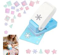 6 in 1 Junk Journal Stamp Punchers Set 1.0 * 0.8 Inch, Art Shaped Hole Punch for Journaling Scrapbooking DIY Craft Cards, Heart Snowflake Sakura Pattern(Snowflake)