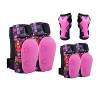 6 in 1 Kids Sport Protective Gear Set Knee Pads Elbow Wrist Guards for Cycling Skateboard Roller Skating Scooter All-Round Protection Equipment