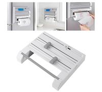 6 In 1 Kitchen Storage Rack Multifunctional Paper Towel Holder Cling Film Cutter Wrap Foil Dispenser