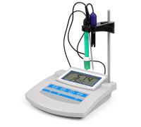 6 in 1 Lab pH Meter Digital Benchtop pH Meter Kit with Temperature Compensation Data Storage for Aquarium Laboratory Farm Fishery
