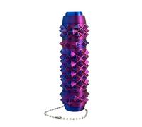 6-in-1, Little Ouchies Pain Fidget Toys for Adults, Pain Stim Fidget with Clicker, Spinner, Storage, Roller, Maze, Spiky Grip, Stress & Anxiety Relief Items, Portable Keychain (Purple)