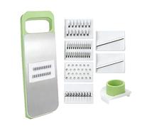 6-in-1 Mandoline Slicer for Kitchen, Vegetable Slicer Multi-Blade Potato Chips, Vegetable Shredder, Green for Small Kitchen Jobs Green 1pc