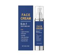 6-in-1 Men's Face Moisturizer - Anti-Aging Wrinkles Cream, Eye Bags Treatment, After Shave Lotion, Natural Moisturiser Organic Face Neck Firming Cream (1)