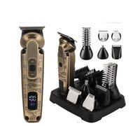 6-in-1 Men's Grooming Kit, Digital Beard Trimmer, 3 Speed Settings, IPX7 Waterproof, USB-C Rechargeable, Cordless