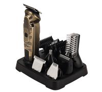 6-in-1 Men's Grooming Kit Digital Waterproof Beard Trimmer Geepas Gold One Size