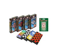 6-in-1 Mini Board Game Bundle - Magnetic Chess, Ludo, Draughts, Snakes & Ladders, Playing Cards & Dice