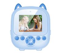 6 In 1 Mini Instant Print Camera, Wireless Thermal Print Camera with Type-C Rechargeable HD Photo Printing for Christmas Birthday Gifts-Blue 32GB