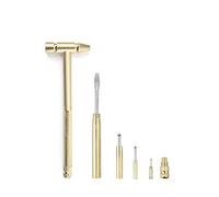 6 in 1 Mini Multifunction Anti-Corrosion and Anti-Rust Hammer & Screwdriver Hand Tools for Repair UAV, Mobile Phones, Laptops, Watches (Yellow)