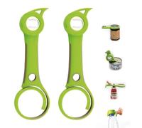6-in-1 Multi-Function Can Opener, J-Shaped Design with Non-Slip Handle, Bottle Opener and Lid Opener Tool Set