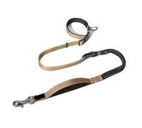 6 In 1 Multi-functional Large Dog Walking Running Accompanying Belt Hands Free Pet Supplies Bungee Lead Belt(Beige)