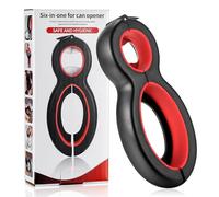 6 in 1 Multi Opener, Bottle Openers, Can Beer Opener, Stainless Steel Jar Gripper Openers, Twist Off Lid Kitchen Tool for Children, Seniors, Elderly and Weak Hands