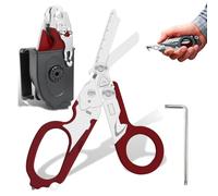 6 in 1 Multifunction Trauma Scissors Foldable with Matching Holster Emergency Scissors Ideal for Professional Use in Emergency Services or Everyday Tasks Tools, Rescue Shears Multi-Tool (2Pcs C)