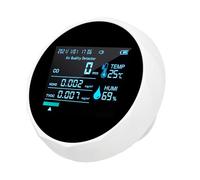 6 In 1 Multifunctional Air Quality Monitor, Portable Formaldehyde Detector Professional Air Quality Tester for Indoor Spaces - Date Time, CO, TVOC, HCHO, Humidity & Temperature Analyze