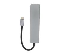 6 in 1 Multifunctional Docking Station, Aluminum Alloy USB Expansion Dock for Type C Computers, Supports 5Gbps USB3.0, 4K, PD Charging
