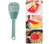 6-in-1 Multifunctional Kitchen Cooking Spoon - All-Purpose Spatula Spoon with Egg Separator, Colander Skimmer and Mashing Scoop for Everyday Cooking Tasks (1, Blue)